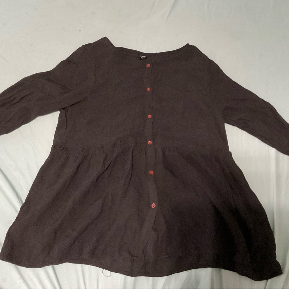 Black button up top